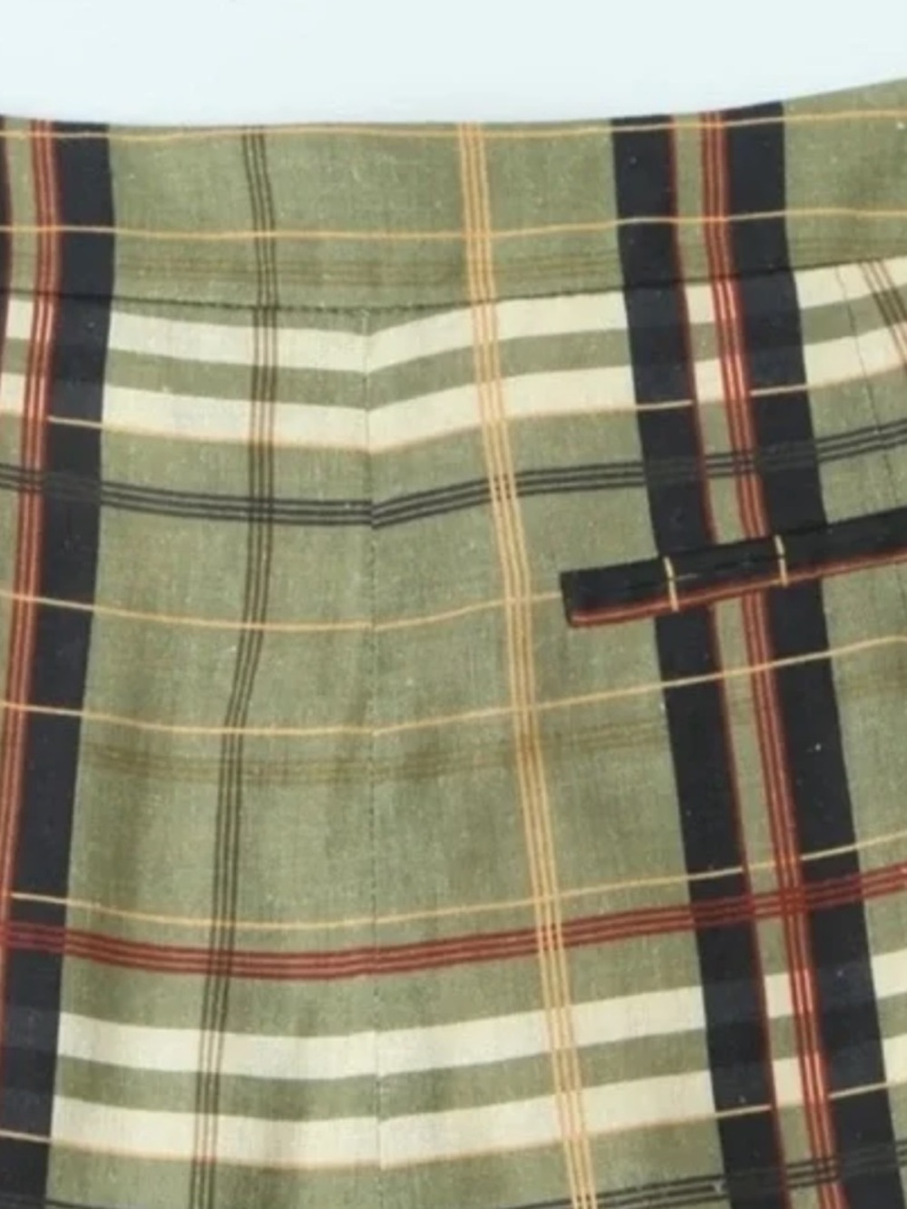 Zara NWT ZW Collection linen blend checkered plaid pants 8371/029 - Picture 4 of 12